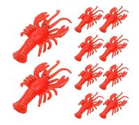 DAGLLGEW Plastic Crawfish 10Pcs 2.2x1.4 Realistic & Lifelike Red Lobster Toy Educational Fine Motor Sensory Toy for Kids When Bath, on Beach & More Plastic Lobster