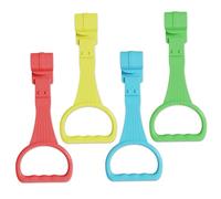 DAGLLGEW Playpen Pull up Rings, 4PCS Plastic Baby Pull up Rings, Non Slip Playpen Handles to, Easy to Install and Remove Handles for Baby Play Pen