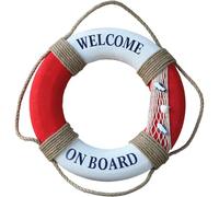 DAGLLGEW Pool Floats, Swim Foam Life Preserver Ring with Perimeter Rope, 16 Inch Portable Lightweight Life Ring for Swimming Pool, Lake, River, Seaside