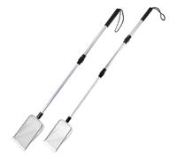 DAGLLGEW Pooper Scooper Long Handle Cat Litter Scoop Metal 41.7" Extendable Long Handle Kitty Litter Scooper 5MM Fine Mesh Detachable Metal Litter Scoop for Sifting Litter