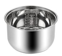 DAGLLGEW Rice Cooker Inner Pot, 3L Stainless Steel Rice Cooker Replacement Pot with Scale Conduction Thick Dishwasher Safe for Home Restaurant