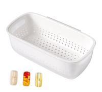 DAGLLGEW Sink Basket 2-in-1 Double-Layer Washing up Bowl and Drainer Set Wall Mlount Colander Plastic for Filter Kitchen Vegetables Fruits White Rice Washing Bowl Colander Plastic