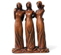 DAGLLGEW Sisters Sculpture - Resin Sister Figurines, Symbolizing Friendship & Unity, Brown Statue for Home & Office Decor, 5.3" x 3.7", Three Sisters Sister Statue Figurines
