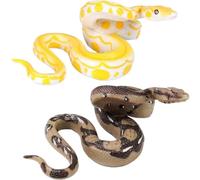DAGLLGEW Snake 2Pcs 2 Style Curl-Up Realistic Snake That Look Real Long Lasting PVC Toy for Prank, Backdrop, Halloween Realistic Prank Toys