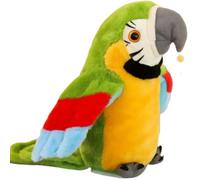 DAGLLGEW Talking Parrot, Repeat What You Say Parrot Toys, Speaking Stuffed Animals Plush Toy Electronic Record Animated Bird Shake Wing Talking Toys for Kids Boys Girls, Green