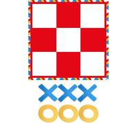 DAGLLGEW Tic Tac Toe Game Outdoor, 47x47 Inch Portable Giant Tic Tac Toe, Fun Outdoor Games for Kids, Family Giant Game