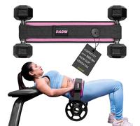 DAGM Hip Thrust Belt - Baby pink, Neoprene Heavy Duty, Unisex, Adjustable with Anti-Slip Pads