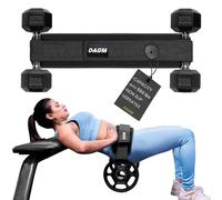 DAGM Hip Thrust Belt for Dumbbells heavy, Secure Glute Trainer with Non-Slip Extra Padding That Protects Your Hips - Ideal for Gym & Home Workouts - Use with Heavy Duty Kettlebells, Dumbbells, &