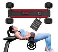 DAGM Hip Thrust Belt for Dumbbells heavy, Secure Glute Trainer with Non-Slip Extra Padding That Protects Your Hips - Ideal for Gym & Home Workouts - Use with Heavy Duty Kettlebells, Dumbbells, &