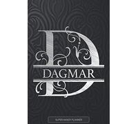 Dagmar: Silver Monogram Letter D The Dagmar Name - Dagmar Name Custom Gift Planner Calendar Notebook Journal
