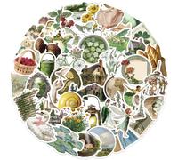 Dagmar Vintage Cottage Garden Stickers, 50+ Decorative Nature Pieces, Multi-Coloured Paper Designs for Crafting and Journaling