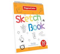 DagouColor 50 Sheets 9"x12" Sketch Book for Kids, Spiral-Bound Smooth Drawing Paper Sketch Pad, Double-Sided Drawing Papers for Beginning Artists