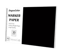 DagouColor Alcohol Marker Pads A3, 1 Pack, 30 Sheets (60 Pages) Acid-Free Marker Papers, Double-Sided Bleedproof Spiral-Bound Drawing Book for Artists Adults Kids