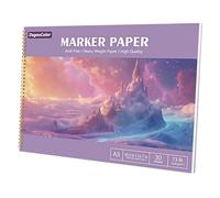 DagouColor Alcohol Marker Pads, Acid-Free Marker Papers, Double-Sided Bleedproof Spiral-Bound Drawing Book for Beginners Artists Adults - Purple, A3 (30 Sheet)