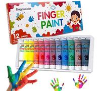 DagouColor Finger Paint Set, Washable, 12 Colors*36ml Art Painting Kits for Toddlers Kids Beginner Artists