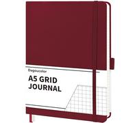 DagouColor Notebook A5, 90 Sheet, 120GSM - Red, Grid