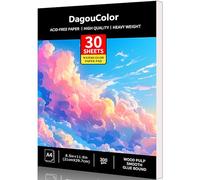 DagouColor Watercolor Paper Pad, 8.5"x11.5", 1 Pack, 30 Sheets, 140lb/300gsm Cold-Pressed Paper, Artist Book for Adults Kids, Painting, Drawing, Mixed Media