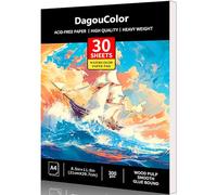 DagouColor Watercolor Paper Pad, 8.5"x11.5", 1 Pack, 30 Sheets, 140lb/300gsm Cold-Pressed Paper, Artist Book for Adults Kids, Painting, Drawing, Mixed Media