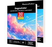DagouColor Watercolor Paper Pad, 8.5"x11.5", 2 Pack, 30 Sheets Each, 140lb/300gsm Cold-Pressed Paper, Artist Book for Adults Kids, Painting, Drawing, Mixed Media