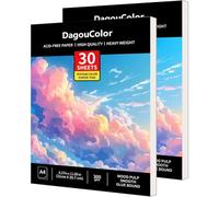 DagouColor Watercolor Paper Pad A4, 2 Pack * 30 Sheets Each, 140lb/300gsm Cold-Pressed Paper, Artist Book for Adults Kids, Painting, Drawing, Mixed Media