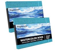 DagouColor Watercolor Sketchbook, 2 Pack, 30 Sheets Each - Blue, 14*21.6cm