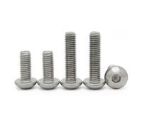 DAGROD SeroNi 5-10pc/lot TA2 GR2 M2 M2.5 M3 M4 M5 M6 Pure Hex Socket Titanium Button Head Screw Bolts(8mm,M4 10pcs)