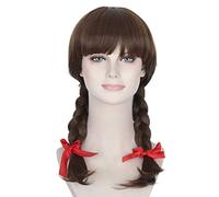 Dagua Anime Cosplay Wig，Annabelle Wig，Long Brown Braids Wig，with Free Wig Cap，for Christmas Carnival party Halloween Cosplay Wig