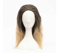 Dagua Anime Cosplay Wig，Aquaman Wig，Gradient Brown Short Curly Wig，with Free Wig Cap，for Christmas Carnival party Halloween Cosplay Wig(Color:Style 2)