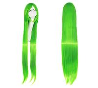 Dagua Anime Cosplay Wig，Code Geass C.C. Wig，Green Long Straight Wig，with Free Wig Cap，for Christmas Carnival party Halloween Cosplay Wig(Size:Style 3)