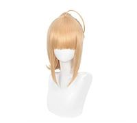 Dagua Anime Cosplay Wig, Fate Grand Order Altria Pendragon Wig, Blonde Wig, with Free Wig Cap, for Party, Everyday Wear, Halloween Wig Cosplay (Size: Style 1)