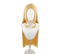 Dagua Anime Cosplay Wig,Fate Grand Order Ibaraki Doji Wig,Golden Long Straight Wig,with Free Wig Cap,for Christmas Carnival party Halloween Cosplay Wig