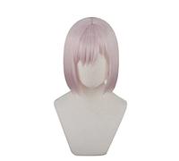 Dagua Anime Cosplay Wig，Fate Grand Order Mash Kyrielight Wig，Pink Bob Wig，with Free Wig Cap，for Christmas Carnival party Halloween Cosplay Wig