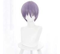 Dagua Anime Cosplay Wig,Fly Me to the Moon Yuzaki Nasa Wig,Gray purple short Wig,with Free Wig Cap,for Christmas Carnival party Halloween Cosplay Wig