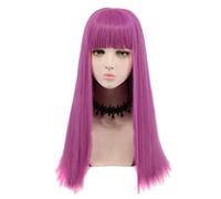 Dagua Anime Cosplay Wig，Mal Wig，Purple Long Wig，with Free Wig Cap，for Christmas Carnival party Halloween Cosplay Wig(Color:Style 1)