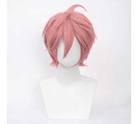 Dagua Anime Cosplay Wig，Paradox Live Reo Maruyama Wig，Smoke Pink Short Wig，with Free Wig Cap，for Christmas Carnival party Halloween Cosplay Wig