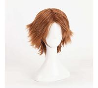 Dagua Anime Cosplay Wig,Persona 4 Yosuke Hanamura Wig,Brown short Wig,with Free Wig Cap,for Christmas Carnival party Halloween Cosplay Wig