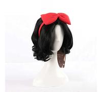 Dagua Anime Cosplay Wig,Snow White Wig,Black Short Curly Wig,with Free Wig Cap,for Christmas Carnival party Halloween Cosplay Wig