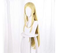 Dagua Anime Cosplay Wig,Summer Time Rendering Ushio Kofune Wig,Golden Long Straight Wig,with Free Wig Cap,for Christmas Carnival party Halloween Cosplay Wig