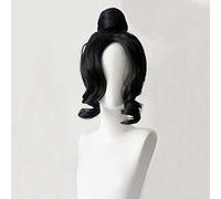 Dagua Cosplay Wig,Black Clover Charmy Papittoson Cosplay Wig,Short Curly Black Wig,with Free Wig Cap,Halloween Costume Cosplay,for Christmas Carnival party