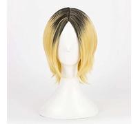 Dagua Cosplay Wig,Haikyuu!! Kozume Kenma Cosplay Wig,Short Blonde Wig,with Free Wig Cap,Halloween Costume Cosplay,for Christmas Carnival party