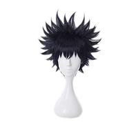 Dagua Cosplay Wig,Jujutsu Kaisen Megumi Fushiguro Cosplay Wig,Short Black Wig,with Free Wig Cap,Halloween Costume Cosplay,for Christmas Carnival party