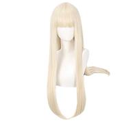 Dagua Cosplay Wig,Kakegurui Runa Yomozuki Cosplay Wig,Creamy Blonde Long Straight Wig,with Free Wig Cap,Halloween Costume Cosplay,for Christmas Carnival party