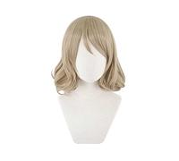 Dagua Cosplay Wig,Love Live! Watanabe You Cosplay Wig,Light Brown Medium Wavy Wig,with Free Wig Cap,Halloween Costume Cosplay,for Christmas Carnival party