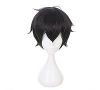 Dagua Cosplay Wig,Persona 5 Akira Kurusu Cosplay Wig,Short Black Wig,with Free Wig Cap,Halloween Costume Cosplay,for Christmas Carnival party