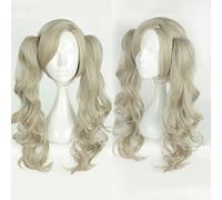 Dagua Cosplay Wig,Persona 5 Ann Takamaki Cosplay Wig,Long Two Ponytail Grey Wig,with Free Wig Cap,Halloween Costume Cosplay,for Christmas Carnival party