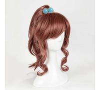 Dagua Cosplay Wig,Sailor Moon Sailor Jupiter Cosplay Wig,Long Brown Wig,with Free Wig Cap,Halloween Costume Cosplay,for Christmas Carnival party(Color:Style 2)