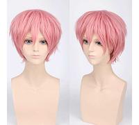 Dagua Cosplay Wig,Seraph of The End Shiho Kimizuki Cosplay Wig,Short Pink Wig,with Free Wig Cap,Halloween Costume Cosplay,for Christmas Carnival party