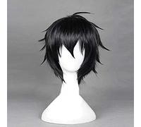 Dagua Cosplay Wig,Seraph of The End Yuichiro Hyakuya Cosplay Wig,Short Black Wig,with Free Wig Cap,Halloween Costume Cosplay,for Christmas Carnival party