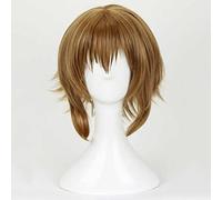 Dagua Cosplay Wig,Tokyo Ghoul Hinami Fueguchi Cosplay Wig,Short Brown Wavy Wig,with Free Wig Cap,Halloween Costume Cosplay,for Christmas Carnival party