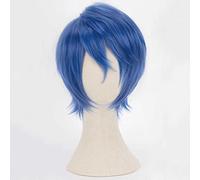 Dagua Cosplay Wig,Tokyo Ghoul Kirishima Ayato Cosplay Wig,Short Blue Wig,with Free Wig Cap,Halloween Costume Cosplay,for Christmas Carnival party